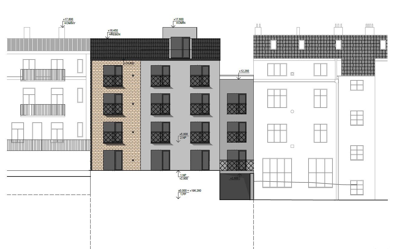 Výstavba činžovního domu, Praha Braník - 2